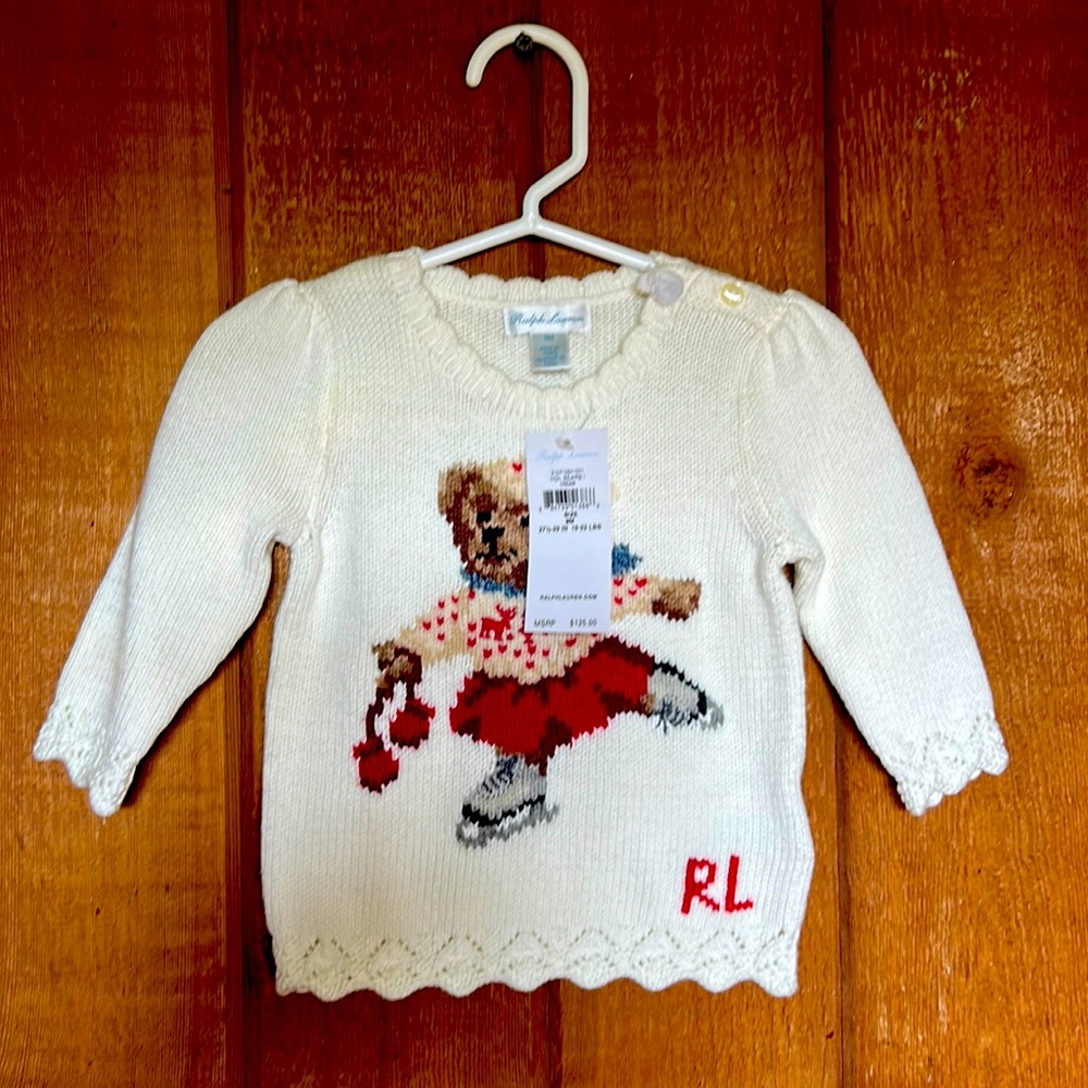 New with tags. 9M baby Ralph Lauren sweater.
